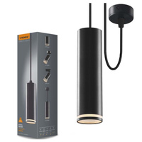 SPOT Hängelampe 1x GU10 Schwarz TATUM Videx