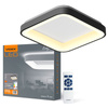 Plafond LED-Deckenleuchte Aufbauleuchte 72W 7500lm 2700-6000K CCT Schwarz Dimmbar + EDGE Fernbedienung Videx