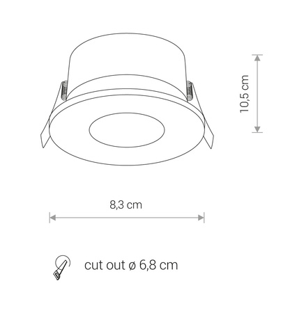 LED-Deckeneinbauleuchte für Badezimmer GOLF 8375 GU10 IP20/IP54 Weiß Nowodvorski
