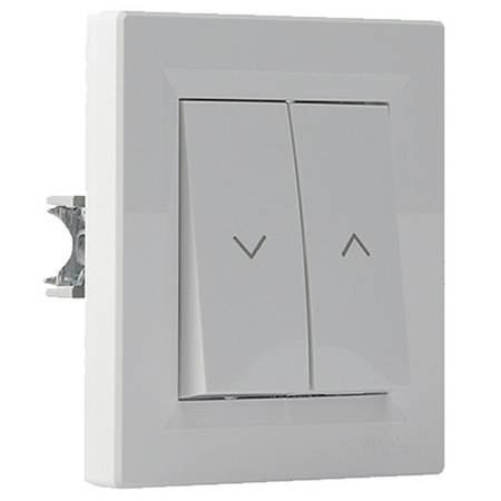 Rolloschalter mit Rahmen doppelt Asfora weiß