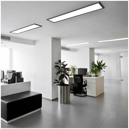 LED-Oberflächenpanel 36W 3960lm 4000K 120° Neutral Schwarz 30x120cm Brisbane Kobi