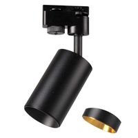 GU10 Schwarz + Gold Stromschienenleuchte für Maribel Stromschiene POLUX