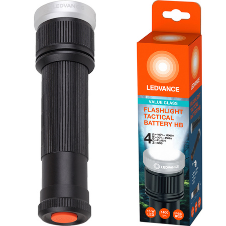 LED 15W 1400 lm IP65 Taktische Taschenlampe Batterie 6xAA ZOOM Handleuchte LEDVANCE