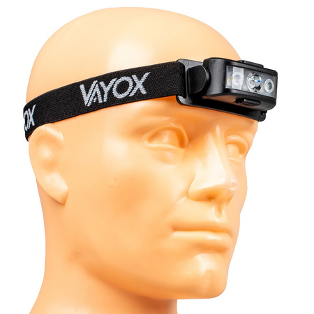 Wiederaufladbare Kopftaschenlampe 100lm 100LM LED + 2XLED 5 Modi VAYOX