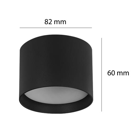 Aufputz LED SINO Halogen Deckenleuchte GX53 Rundrohr Schwarz