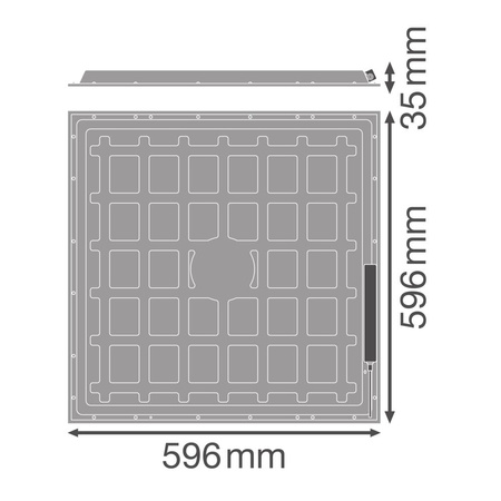LED-Panel-Deckenleuchte 36W 3200lm 6500K kalte Oberfläche montiert weiß 60cm Essentials Panel Ledvance