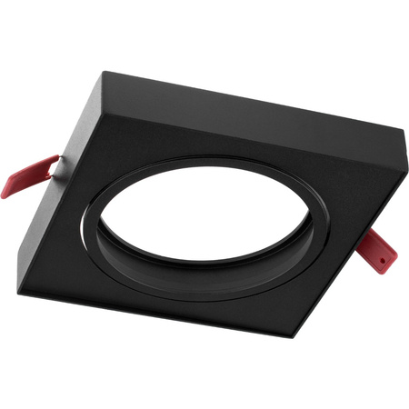 Einbaustrahler GU10, AR111 Einbauspot 14.5cm Quadrat beweglich Schwarz CARPI LUMILED