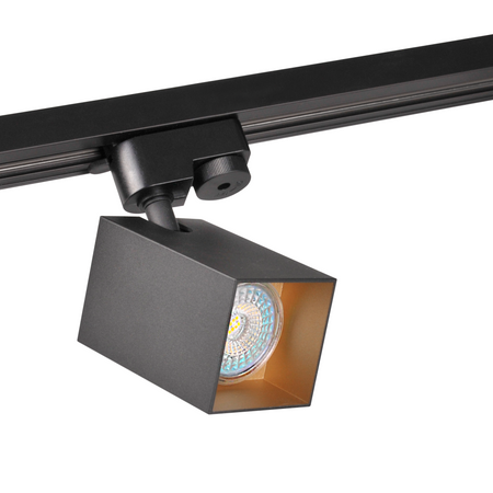 Sanico Goldlux 1-Phase Rail Kit + 3x GU10 Schwarzgold SQUARE Strahler Sanico Goldlux