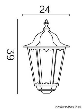 Lampenschirmkopf für Garten-Stehleuchte Retro Classic K 1018 E27 Su-Ma