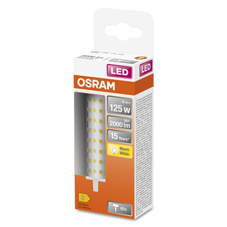 LED Leuchtmittel R7s 118mm 16W = 125W 2000lm 2700K Warm 300° OSRAM STAR