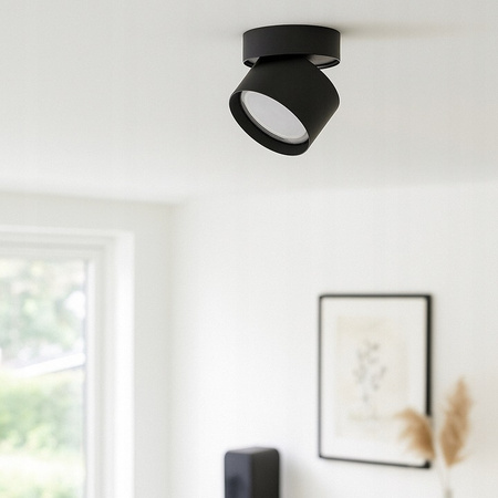 Aufputz Halogen Tuba Reflektor Spot GX53 Rund Schwarz Apilo Masterled