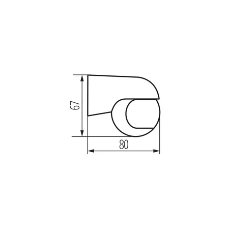 PIR-Bewegungssensor ALER MINI-W Weiß 800VA IP44 Kanlux