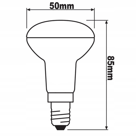 Lampen E14, Glühbirne R50 6W = 50W 540lm 4000K 120° neutral LUMILED
