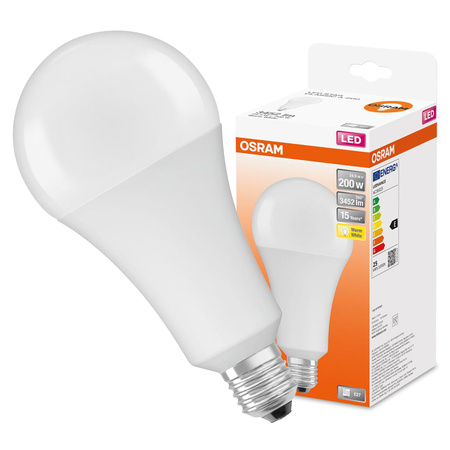 E27 A60 LED Leuchtmittel 24,9 W = 200 W, 3452 lm, 2700 K, Wärme 200 °, OSRAM STAR