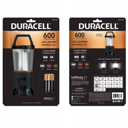 Camping-Taschenlampe LED-Akku 3 x AA 600lm 5 Modi DURACELL