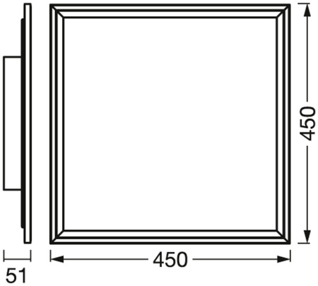 Aufbau-LED-Panel 24W 1750lm SMART+ WiFi RGB Dimmbar 45x45cm Quadratisch PLANON Plus LEDVANCE