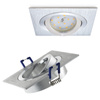 Flush-mounted GU10 Halogen Einbaustrahler Chrom Quadratisch Kobi