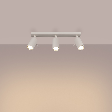 Tuba Spot Reflektor Deckenleuchte 3x GU10 Beige Ring Bittersweet Shimmer SL.1496 Sollux