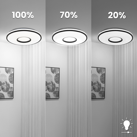 Plafond LED Aufbaumontage VERUS 72W CCT Weiß Rund 50cm + LUMILED PILOT