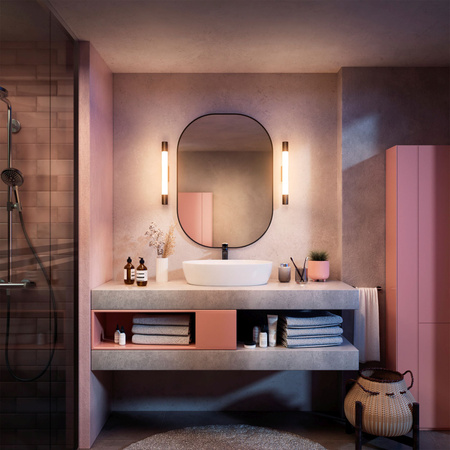 LED Spiegelbeleuchtung 5W 730lm 2700K 44cm IP44 Schwarz Rover Philips