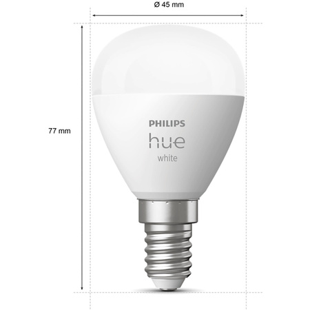 LED Kugel E14 P45 5.7W 2700K Warm PHILIPS HUE Weiß Bluetooth Zigbee Glühbirne