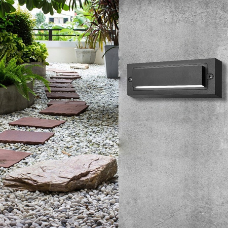 Gartenwandleuchte Elevation LED Wandleuchte 6W SCHWARZ TINA