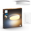 LED Plafond Enrave Weiß 48W 55cm CCT PHILIPS HUE Bluetooth Deckenleuchte + Dimmschalter
