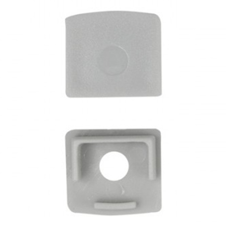 LED-Anbauprofil aus Aluminium für Gipskarton / Gipskarton 1m mit Milchglasdiffusor und Ecolight-Endkappen