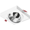 Einbaustrahler GU10, ES111 Einbauspot 14mm Quadrat beweglich Weiß CARPI LUMILED