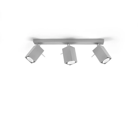 MERIDA Deckenleuchte 3xGU10 Reflektor Halogen Leuchte Beweglich 45cm Grau SOLLUX