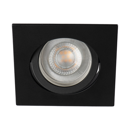 Ring Flush Mounted Ceiling Adjustable GU5.3 GU10 Square Black Dalla Kanlux Spot Luminaire