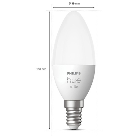 LED Kerze E14 B39 5.5W 2700K Warm PHILIPS HUE Weiß Bluetooth Zigbee Glühbirne