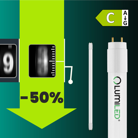 LED Leuchtstofflampe G13, Leuchtstoffröhre T8 9W 6500K 60cm 160lm/W kalt LUMILED