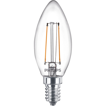 E14 B35 LED Lampen 2W = 25W 250lm 2700K Warmfilament PHILIPS