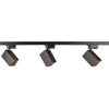 Sanico Goldlux 1-Phase Rail Kit + 3x GU10 Schwarzgold SQUARE Strahler Sanico Goldlux