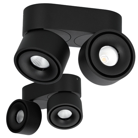 Deckenleuchte Reflektor verstellbar LED 18W 1050lm 3000K Warm Dimmbar CRI90 Schwarz Lahti Kobi