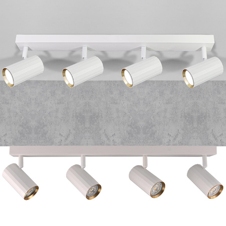 Wand- und Deckenstrahler 4x GU10 Weißgold NICEA Sanico Goldlux