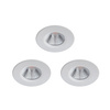 3x LED-Halogen-Einbauleuchte DIVE 5.5W 2700K 350lm IP65 Rund Weiß Dimmbar PHILIPS