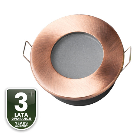 Einbaustrahler GU10, Einbauspot HALOGEN hermetisch für Badezimmer IP44 Kupfer AQUA LUMILED