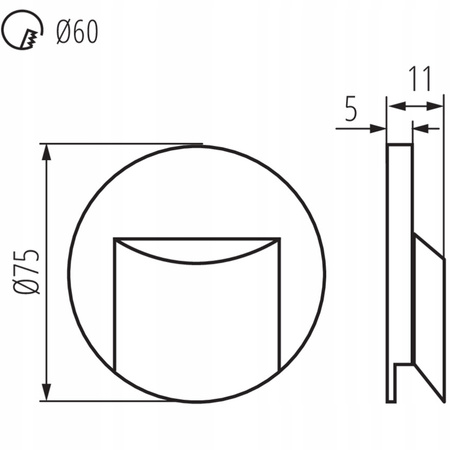 LED-Treppenleuchte Erinus O 0,8W 4000K Neutralweiß KANLUX