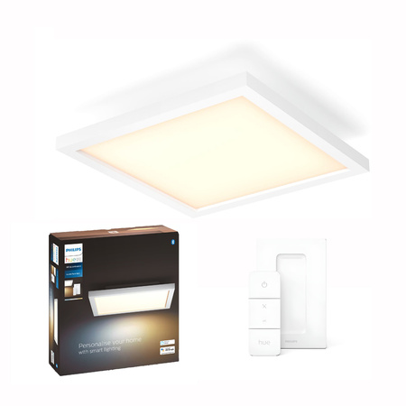 LED-Anbaupanel Aurelle Weiß 19W CCT 30cm PHILIPS HUE Bluetooth + Dimmerschalter 