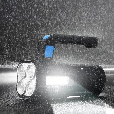 Wiederaufladbarer LED-Suchscheinwerfer 5W 250lm Handscheinwerfer Leistungsstarke 4XLED+COB VA0113 VAYOX