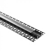 Aluminium-LED-Profil für Gipskartonplatten REGIPS breit unter Fliese Schwarz 2m mit transparentem Diffusor für LED-Streifen + Endkappen Serie GNS Ecolight