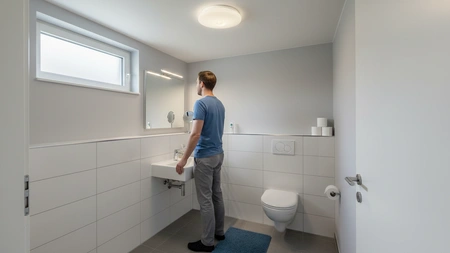 Plafond LED-Deckenleuchte 24W 1920lm 4000K Neutral IP44 mit Bewegungs- und Dämmerungssensor Ecolight