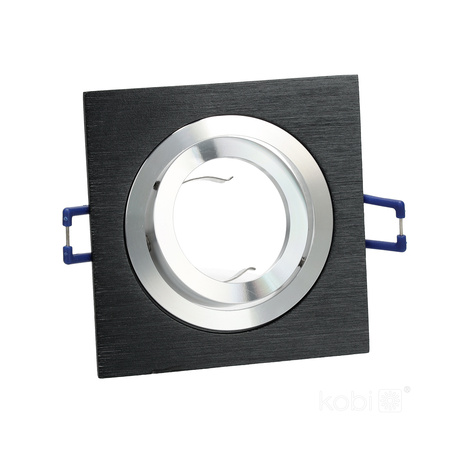 Flush Mount GU10 Halogen Einbaustrahler Mesh Schwarz Quadratisch Kobi