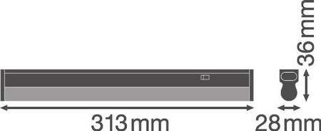 Möbellampe LED-Streifen 4W 4000K 30cm LINEAR KOMPAKTSCHALTER LEDVANCE