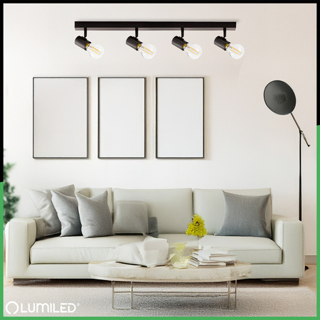 SPOT TUBA Deckenleuchte Reflektor Halogen Leuchte 4x E27 GLASA LUMILED