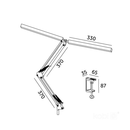 LED-Tischlampe 28W 1400lm CCT 120° Weiß Tenuix Kobi