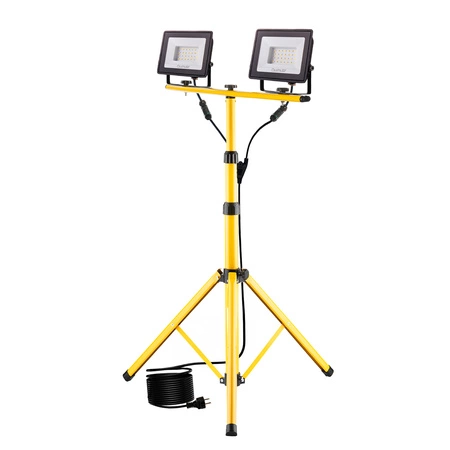 LED-Strahler 2x 30W, Arbeitslampe auf Stativ 4000K ZUNA LUMILED