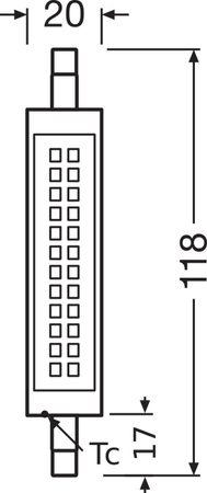 LED-Glühbirne R7s 12W = 100W 1521lm 2700K Warm 300° Ledvance